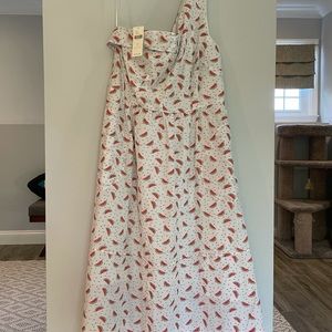 Anthropologie- HD In Paris brand. White watermelon dress